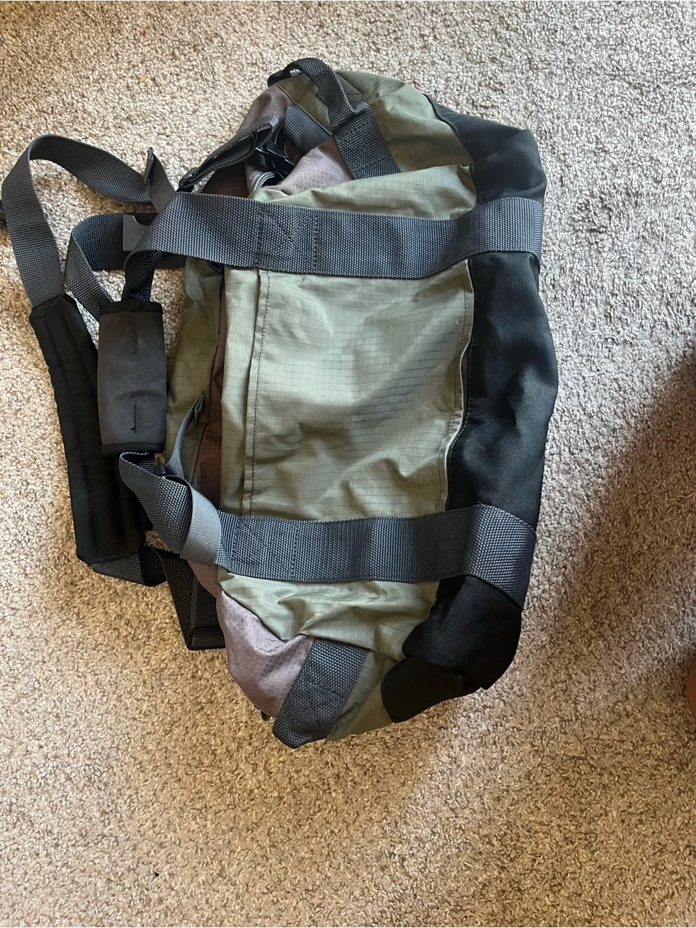No Matter What Olive & Black Duffel Bag